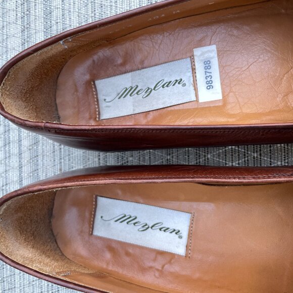 Mezlan Brown Leather Tassel Loafers Men's Size 9 Slip On Shoes Handmade in Spain - Picture 3 of 10